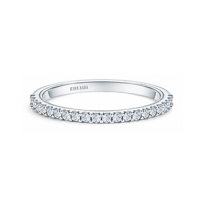 Classic Prong Set Milgrain Diamond Wedding Band
