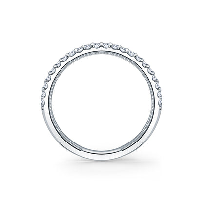 Classic Prong Set Milgrain Diamond Wedding Band