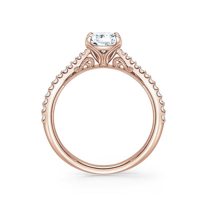 Classic Filigree Diamond Solitaire Engagement Ring