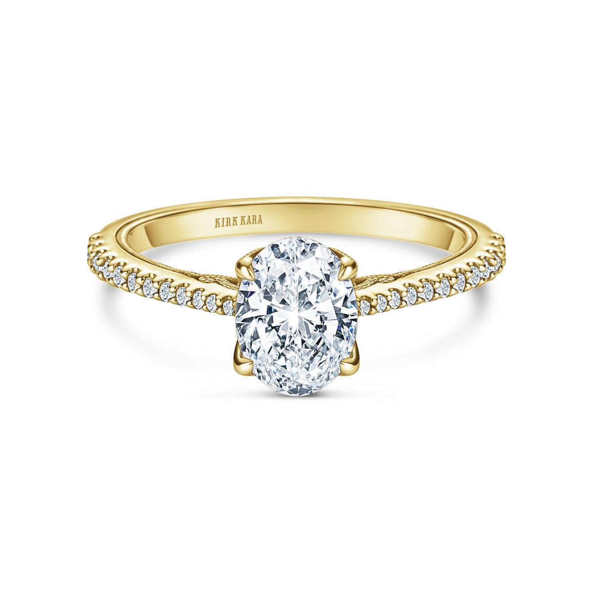 Classic Filigree Diamond Solitaire Engagement Ring