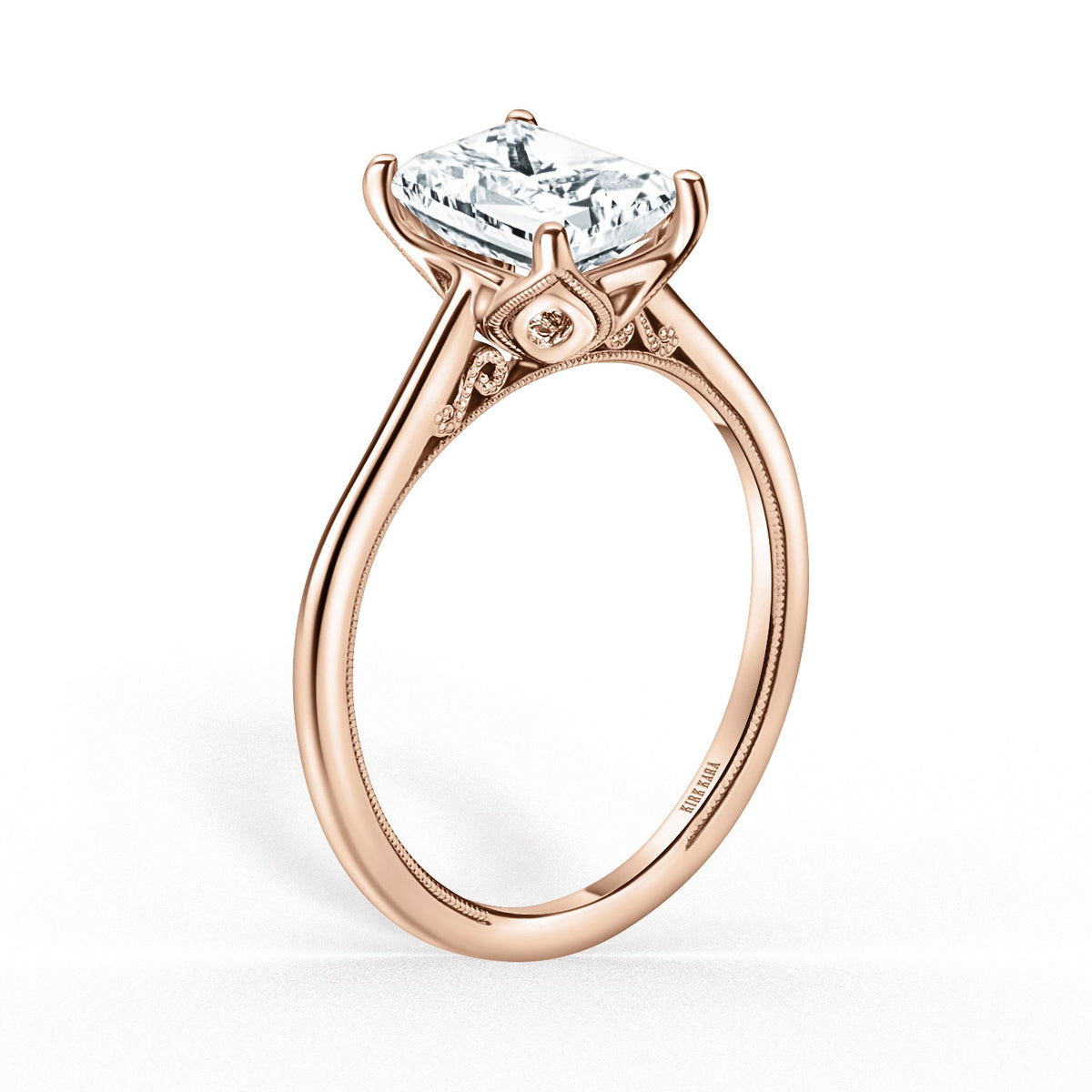 Classic Filigree Milgrain Solitaire Engagement Ring