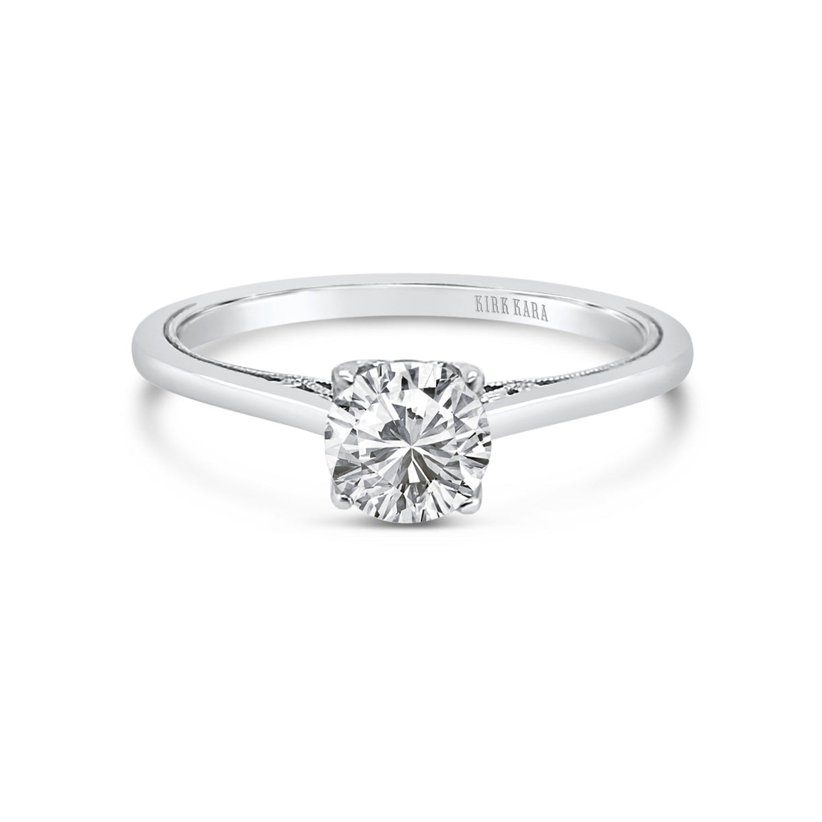 Classic Filigree Milgrain Solitaire Engagement Ring