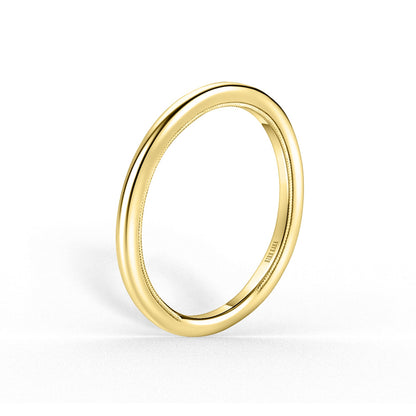 Classic Milgrain High Polish Wedding Band