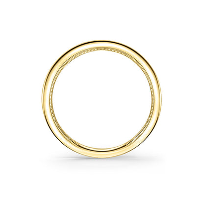 Classic Milgrain High Polish Wedding Band