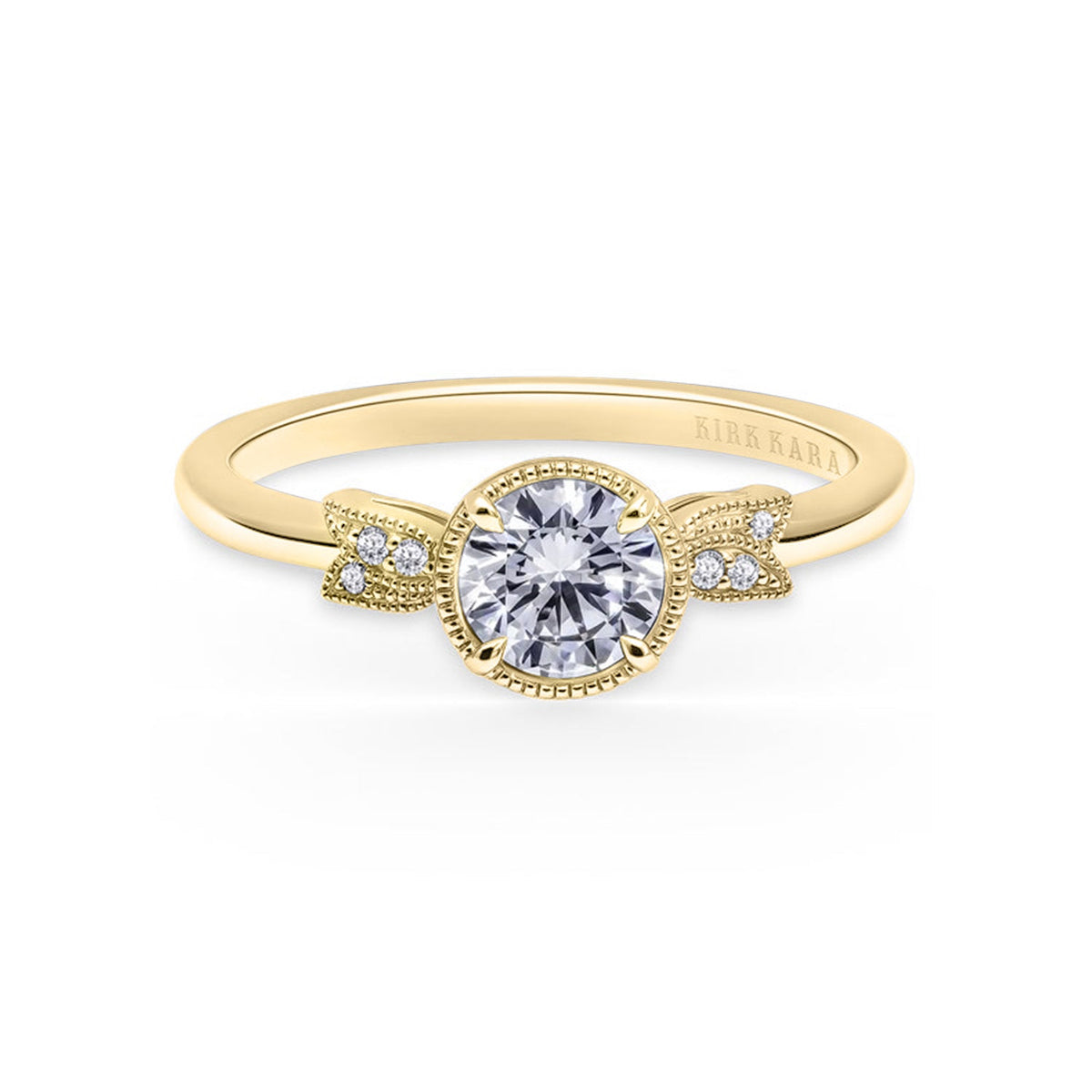Floral Pavé Diamond Engagement Ring