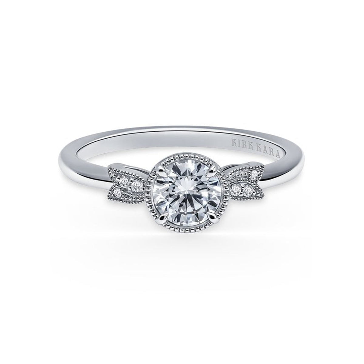 Floral Pavé Diamond Engagement Ring