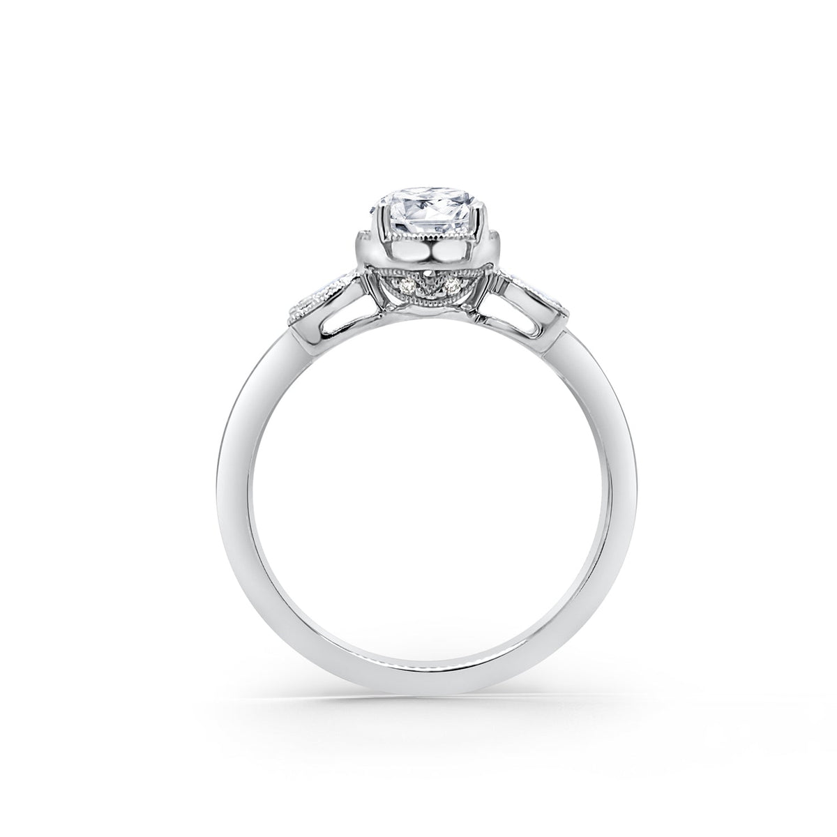 Floral Boho Tsavorite Diamond Engagement Ring