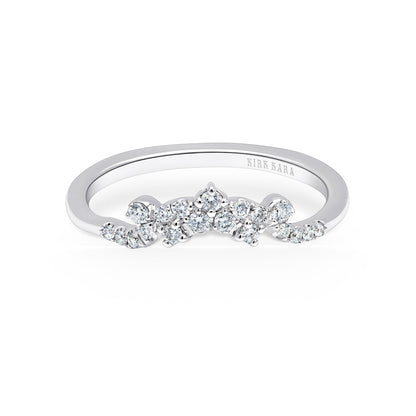 Royal Swirl Contoured Diamond Wedding Band