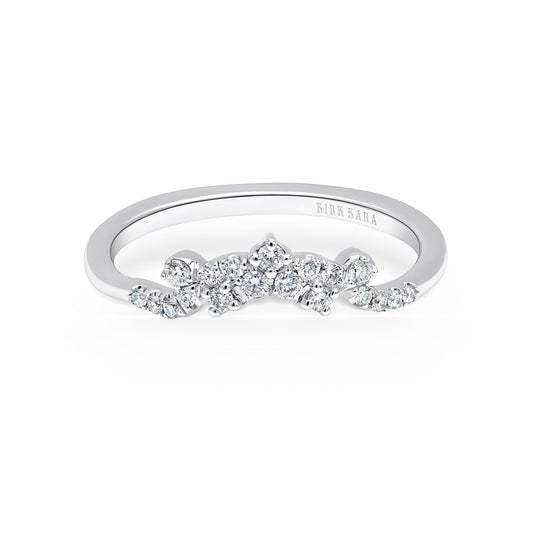 Royal Swirl Contoured Diamond Wedding Band