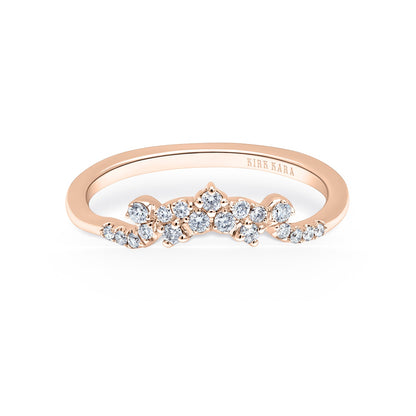 Royal Swirl Contoured Diamond Wedding Band