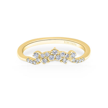 Royal Swirl Contoured Diamond Wedding Band