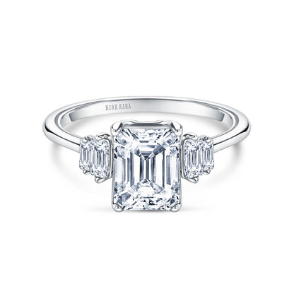 Five Stone Baguette Side Stone Diamond Engagement Ring