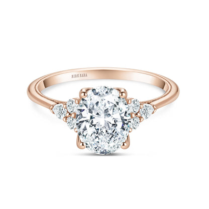 Classic Pear Round Side Stone Diamond Engagement Ring