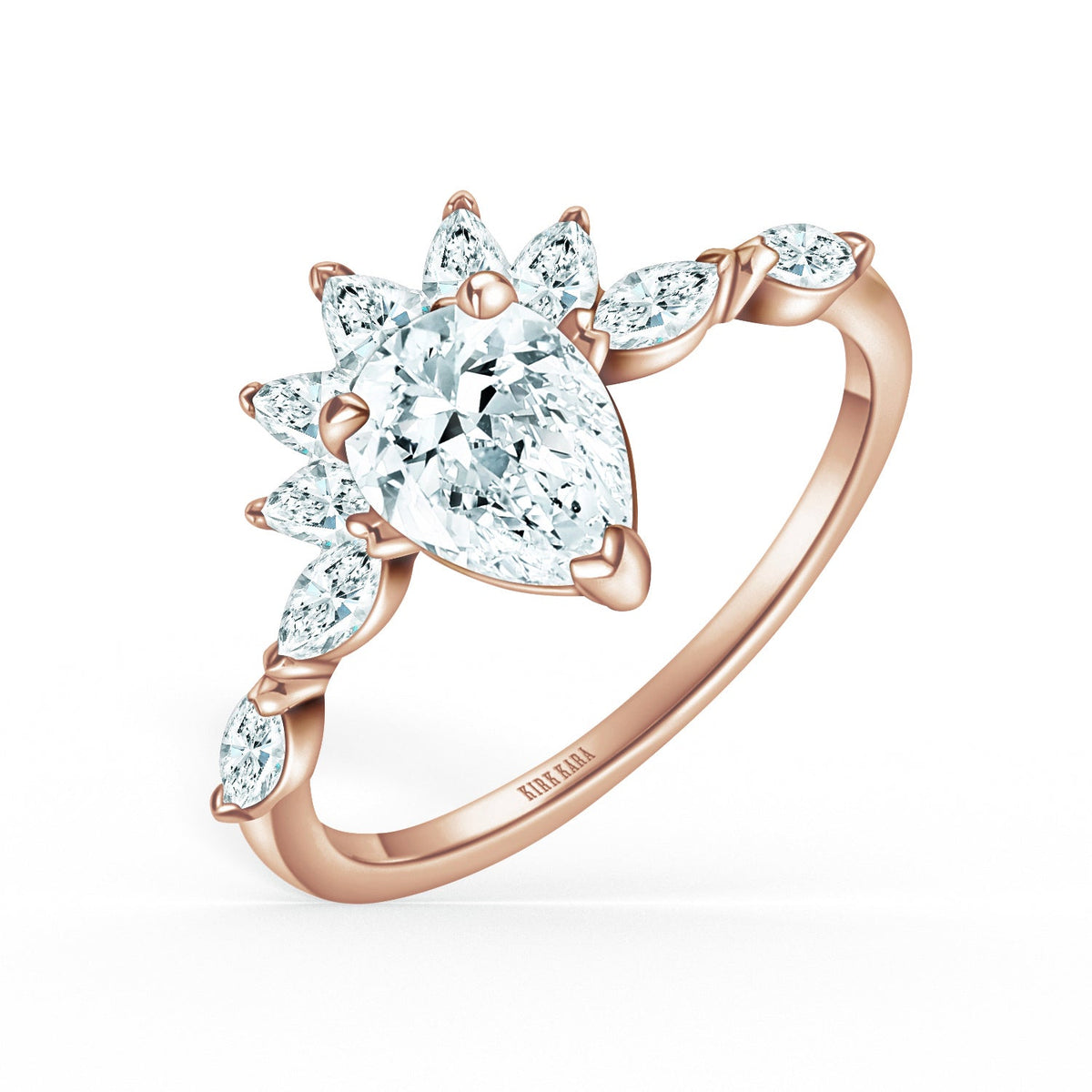 Glamorous Boho Floating Diamond Engagement Ring