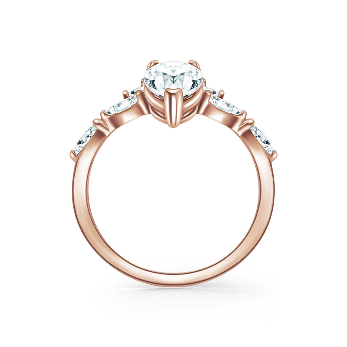 Glamorous Boho Floating Diamond Engagement Ring