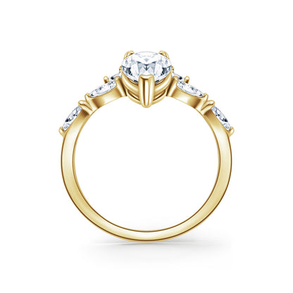 Glamorous Boho Floating Diamond Engagement Ring
