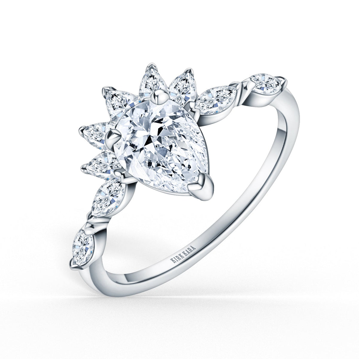 Glamorous Boho Floating Diamond Engagement Ring