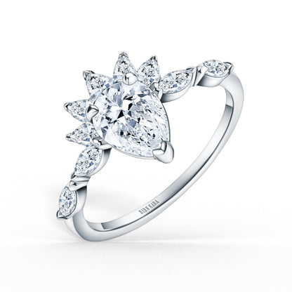 Glamorous Boho Floating Diamond Engagement Ring