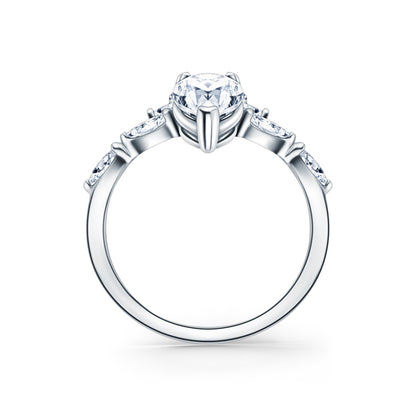 Glamorous Boho Floating Diamond Engagement Ring