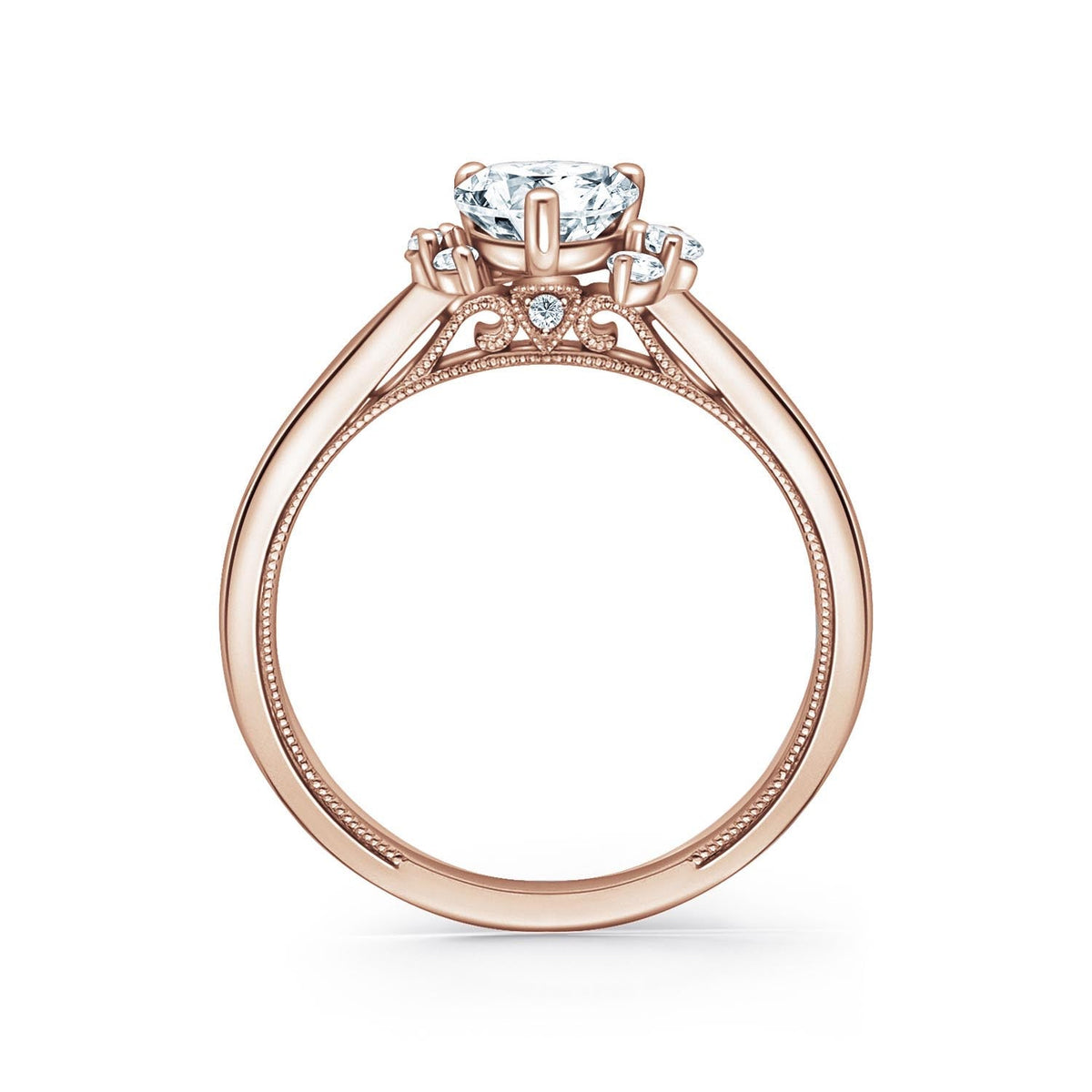 Asymmetrical Cluster Boho Diamond Engagement Ring