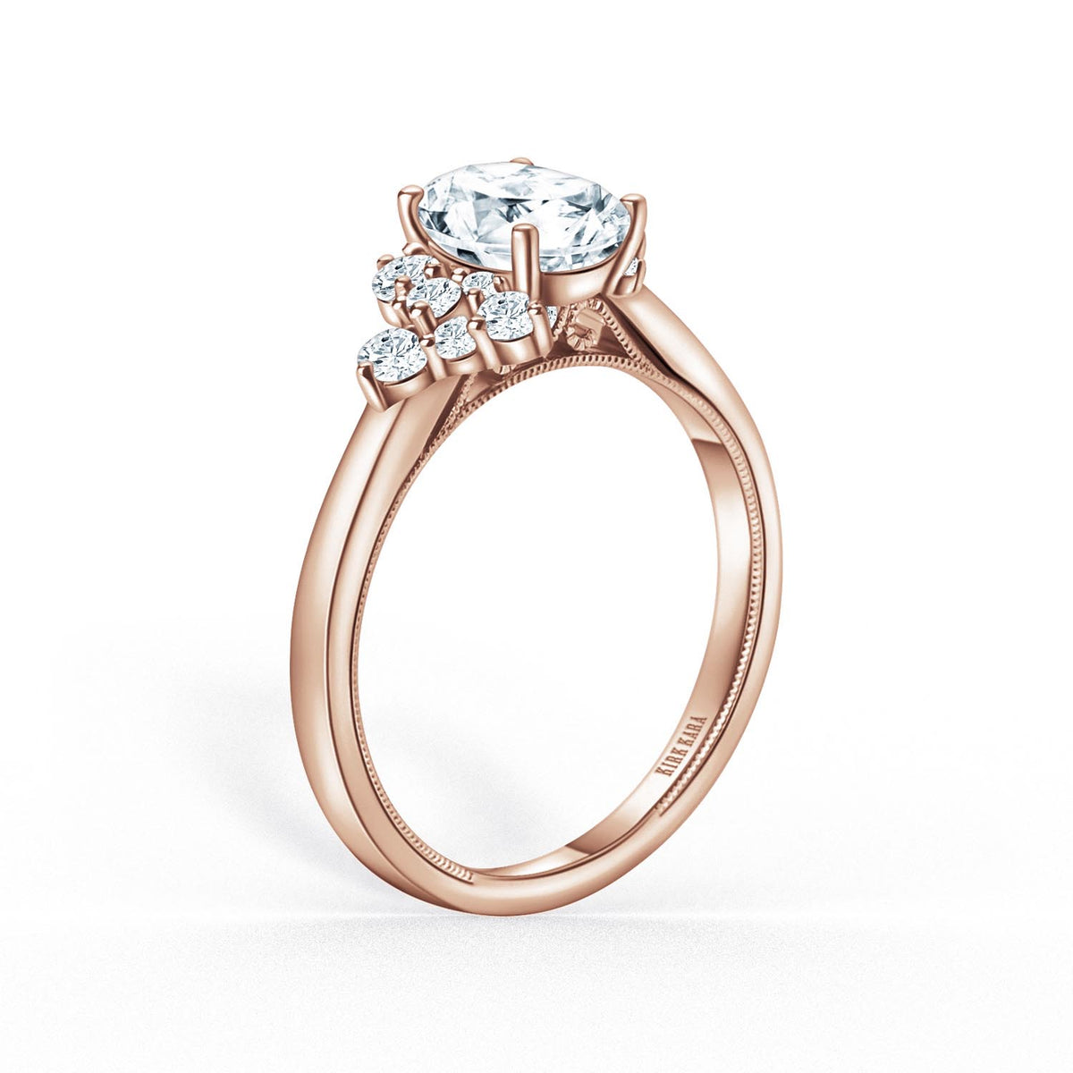 Round Diamond Cluster Engagement Ring