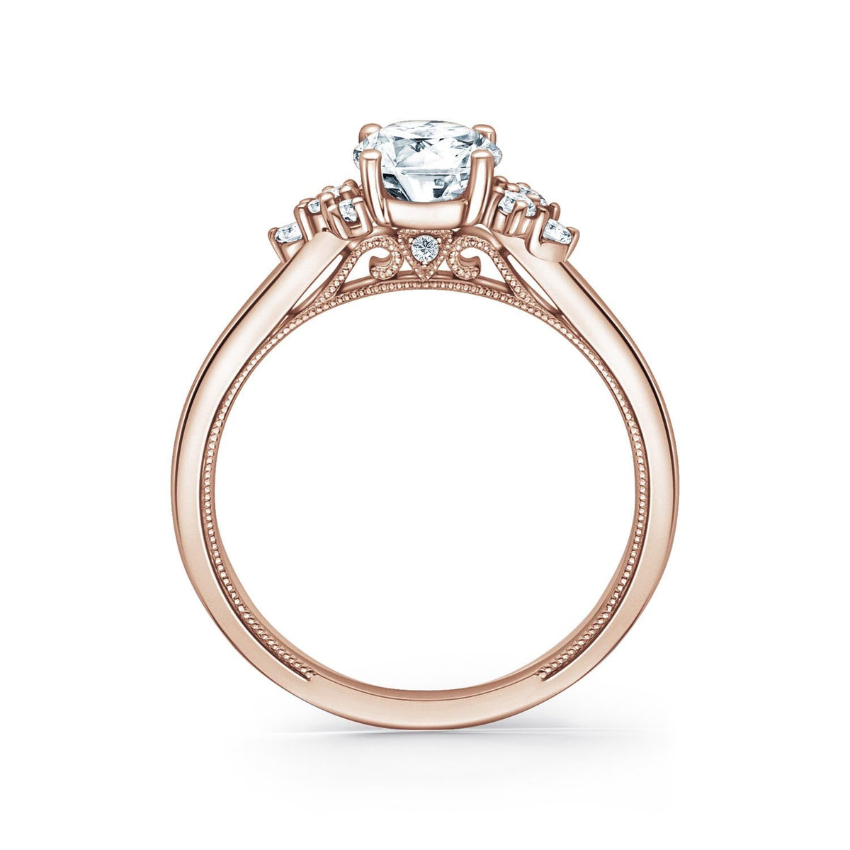 Round Diamond Cluster Engagement Ring