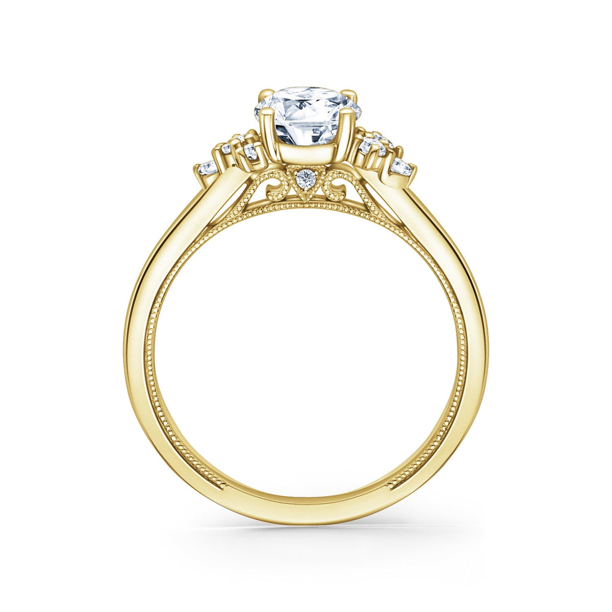 Round Diamond Cluster Engagement Ring
