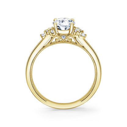 Round Diamond Cluster Engagement Ring