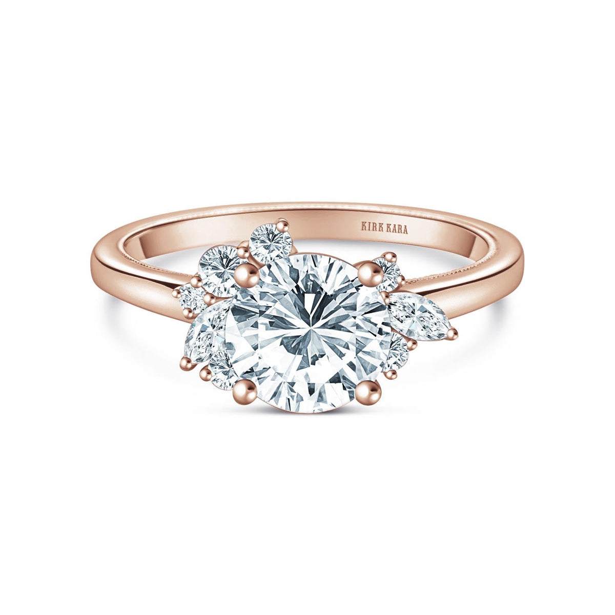 Fancy Cluster Boho Diamond Engagement Ring