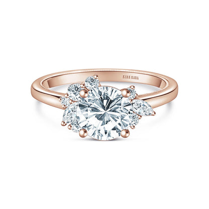 Fancy Cluster Boho Diamond Engagement Ring