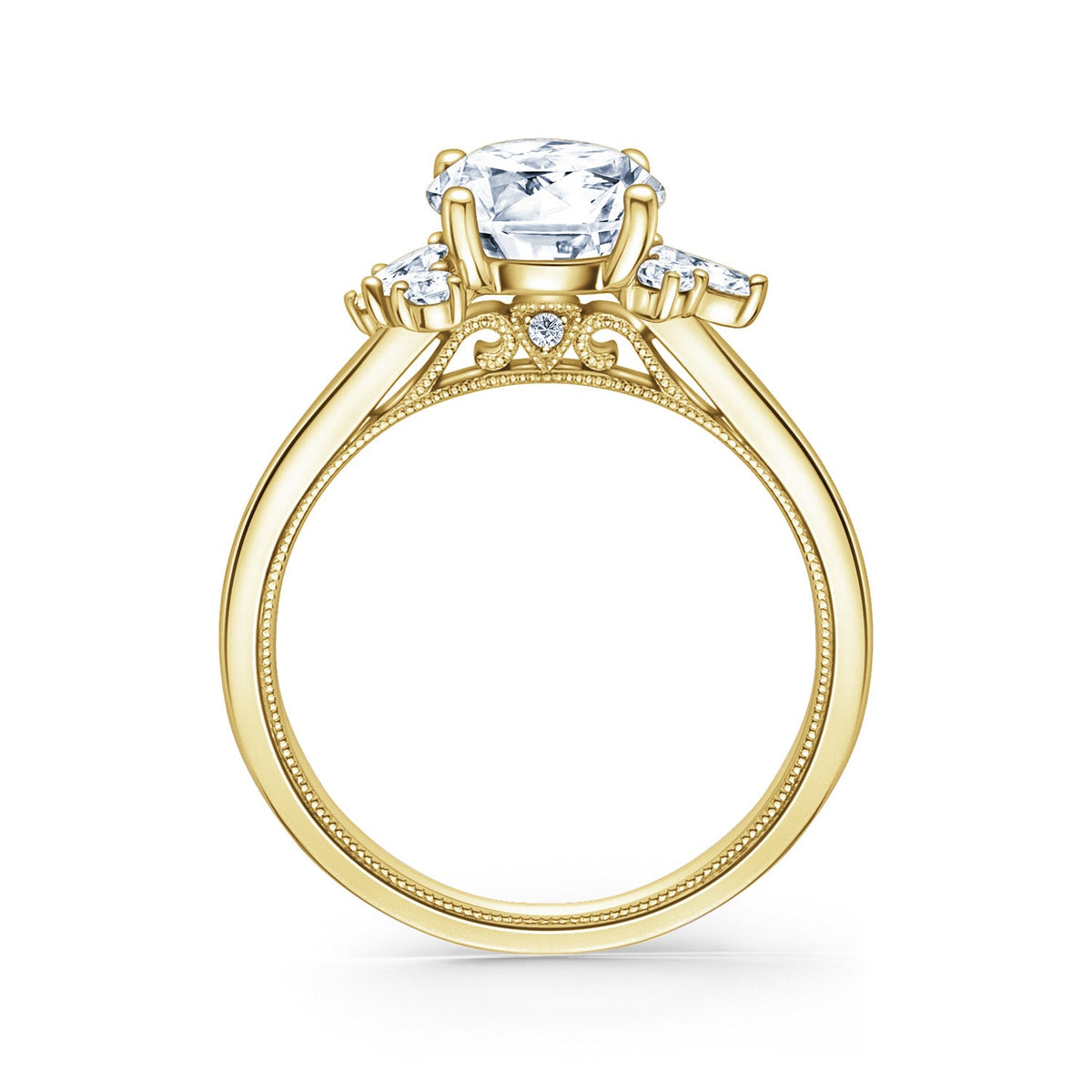 Fancy Cluster Boho Diamond Engagement Ring