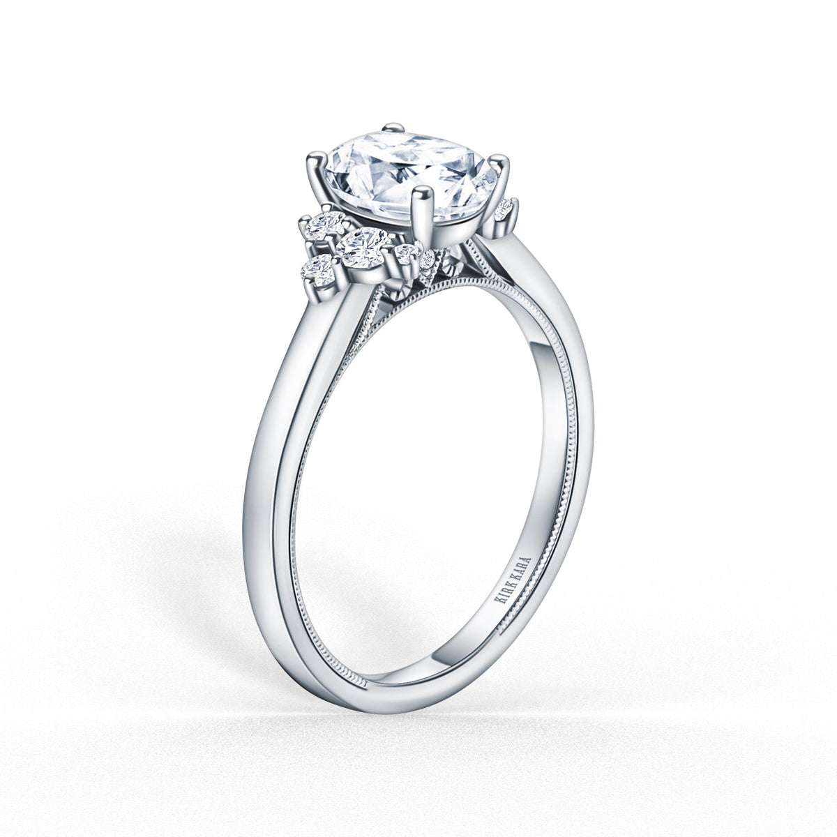 Asymmetrical Boho Diamond Engagement Ring