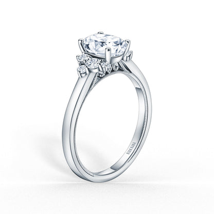 Asymmetrical Boho Diamond Engagement Ring