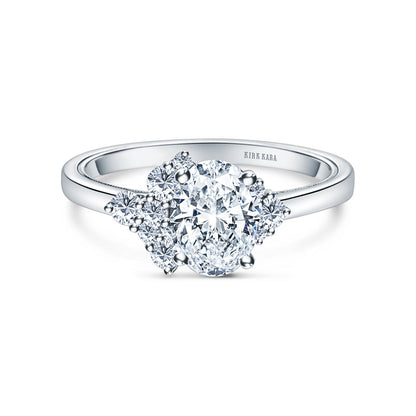 Asymmetrical Boho Diamond Engagement Ring