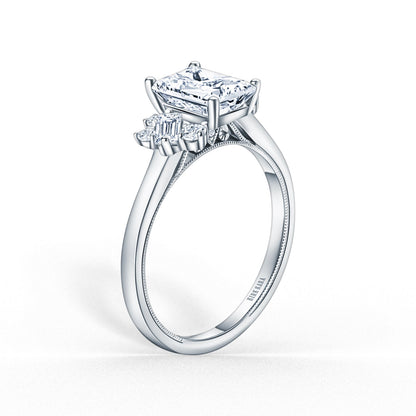 Modern Cluster Boho Diamond Engagement Ring