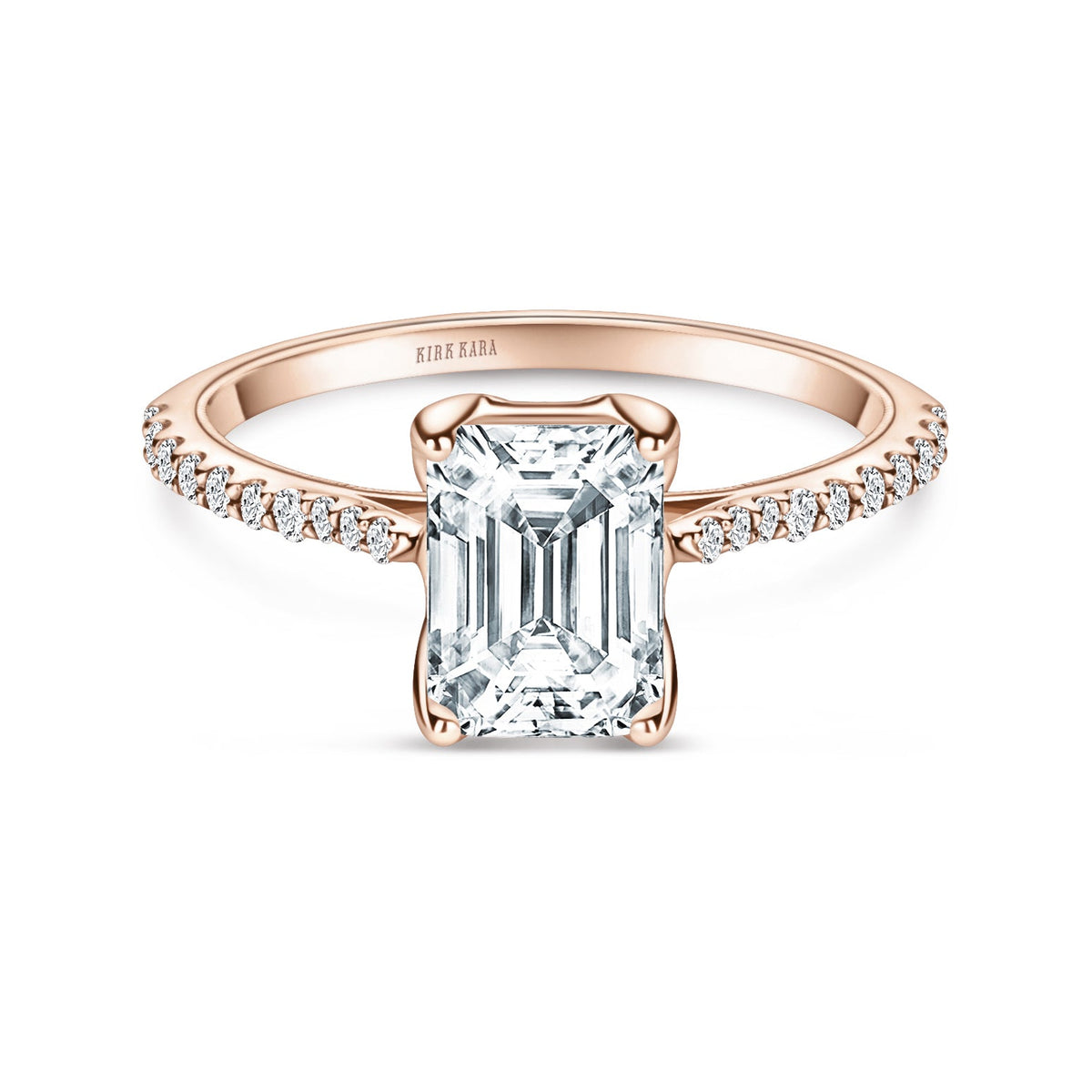 Cathedral Hidden Halo Solitaire Diamond Engagement Ring