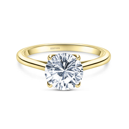 Cathedral Hidden Halo Solitaire Engagement Ring