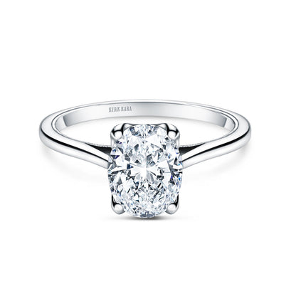Cathedral Hidden Halo Solitaire Engagement Ring
