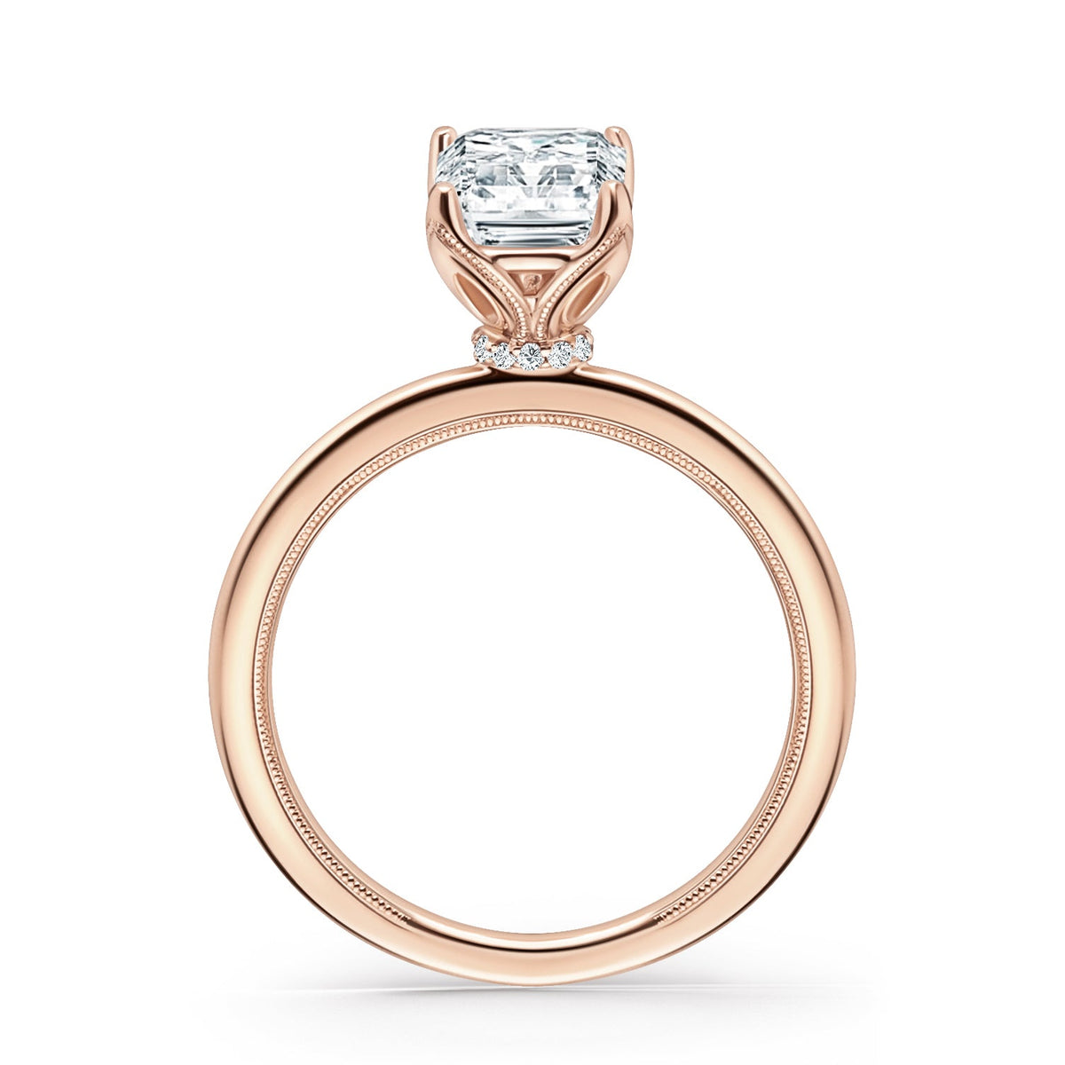 Hidden Halo Solitaire Engagement Ring