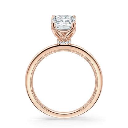 Hidden Halo Solitaire Engagement Ring