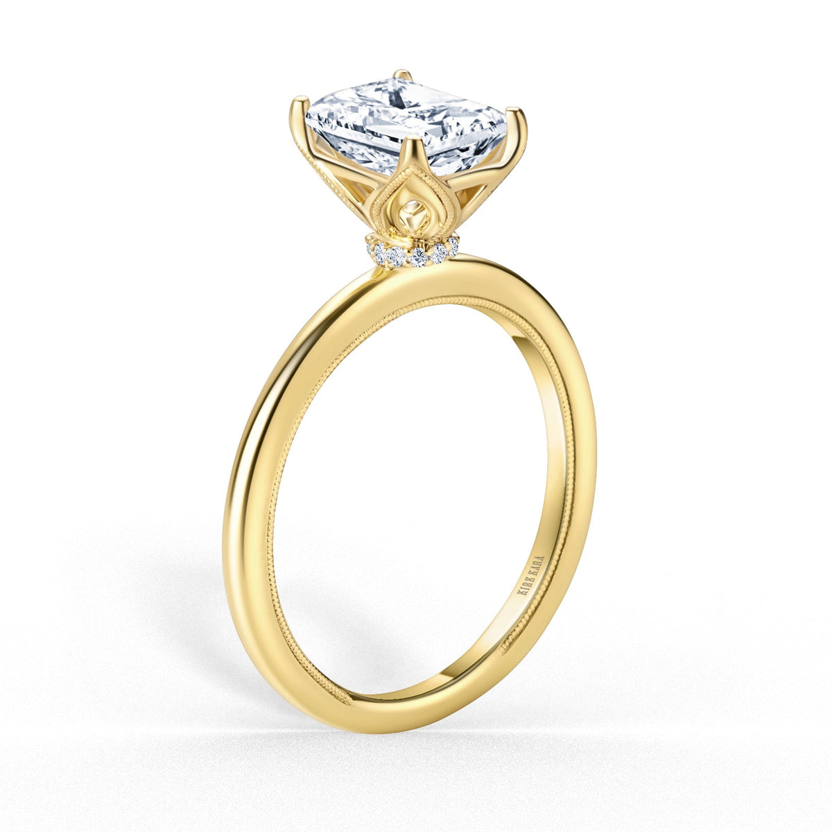 Hidden Halo Solitaire Engagement Ring