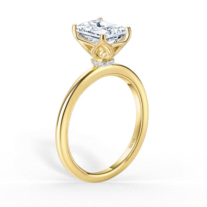 Hidden Halo Solitaire Engagement Ring