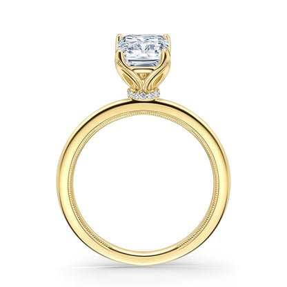 Hidden Halo Solitaire Engagement Ring