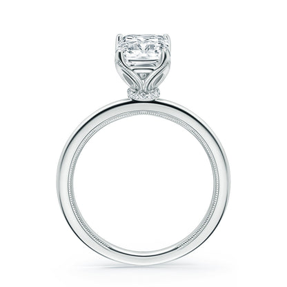 Hidden Halo Solitaire Engagement Ring