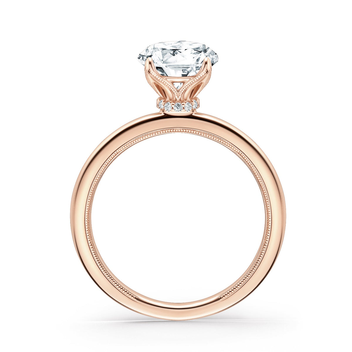 Hidden Halo Solitaire Engagement Ring