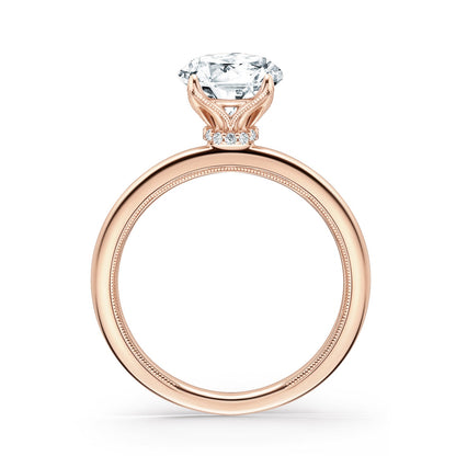 Hidden Halo Solitaire Engagement Ring
