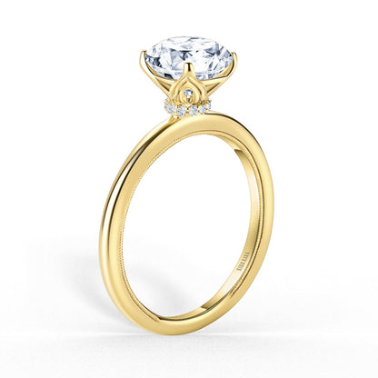 Hidden Halo Solitaire Engagement Ring