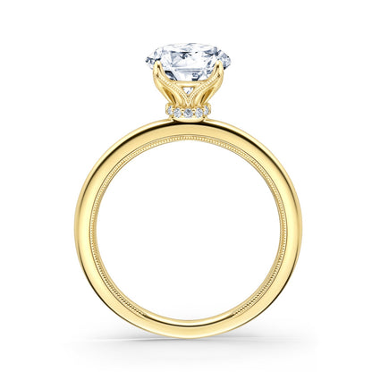 Hidden Halo Solitaire Engagement Ring