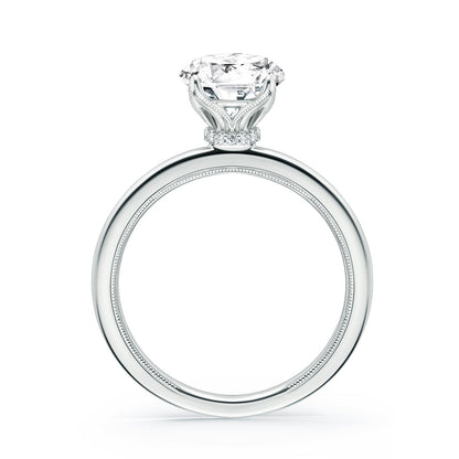 Hidden Halo Solitaire Engagement Ring