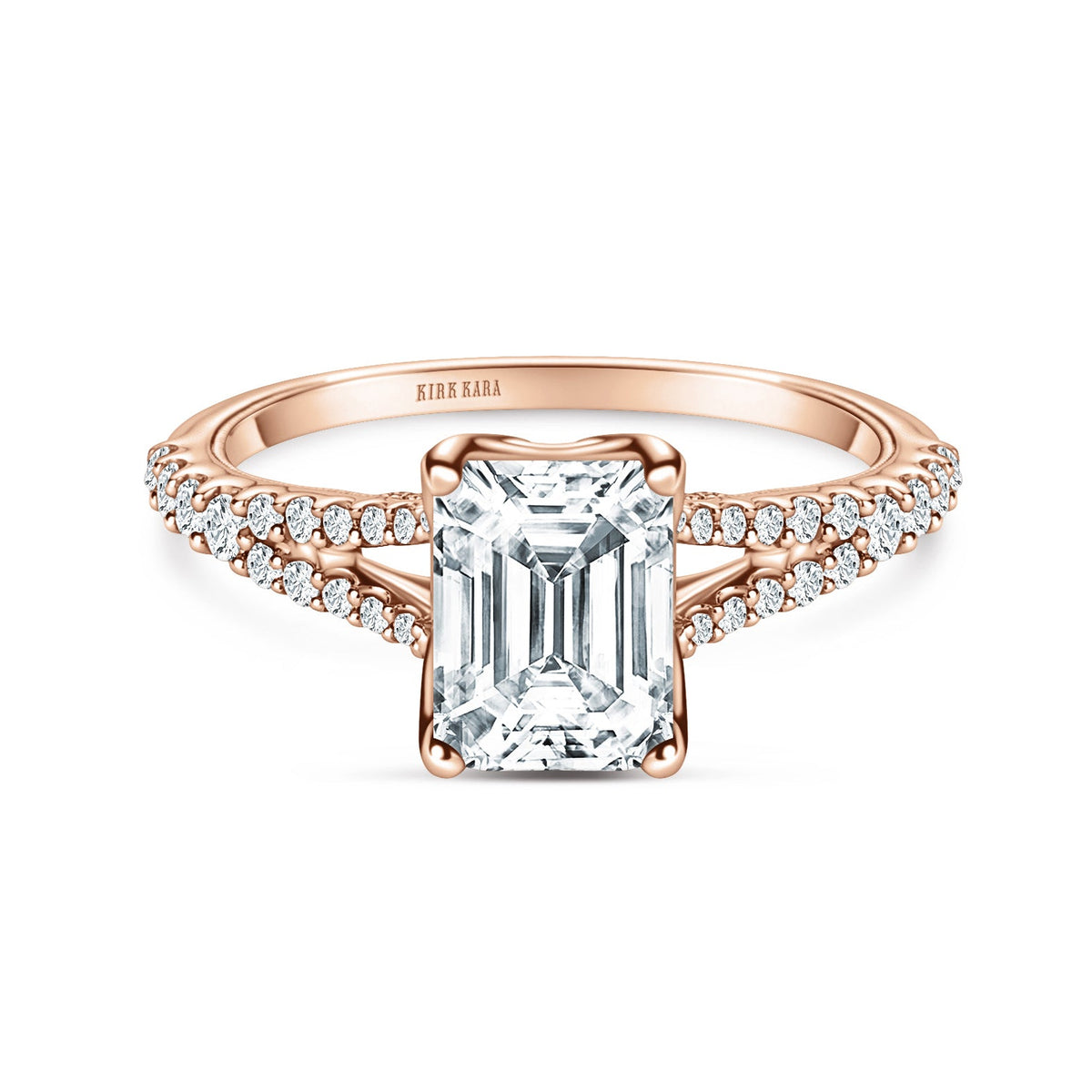 Classic Split Shank Filigree Diamond Engagement Ring